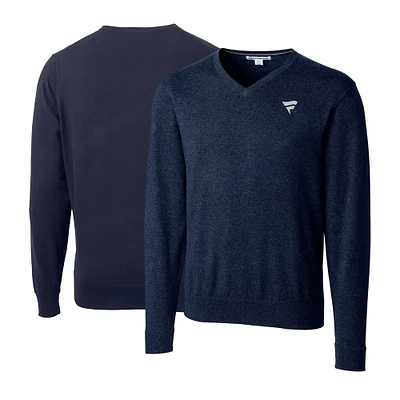 Men's Cutter & Buck Navy Fanatics Corporate Lakemont Tri-Blend V-Neck Pullover Sweater