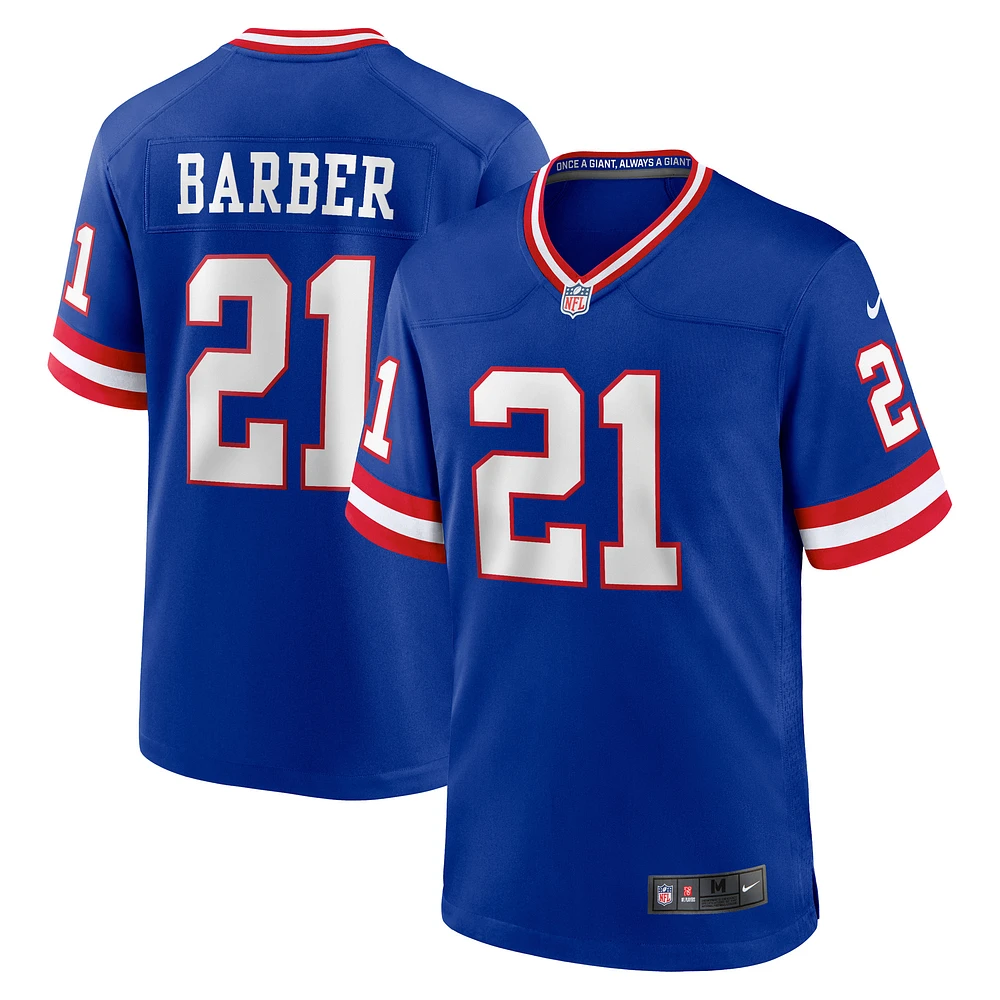 Men's Nike Tiki Barber Royal New York Giants Retired Player Alternate Game Jersey