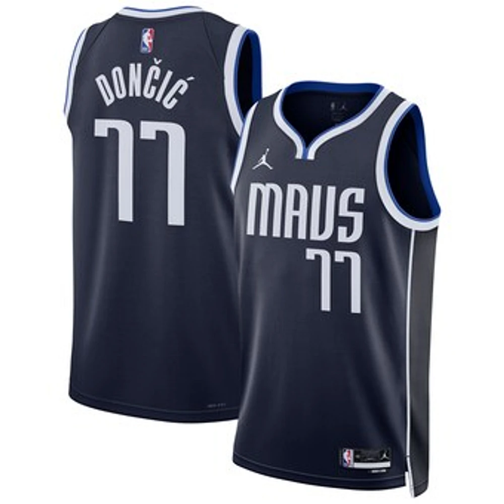Men's Jordan Brand Luka Doncic Navy Dallas Mavericks Swingman Replica Jersey - Statement Edition