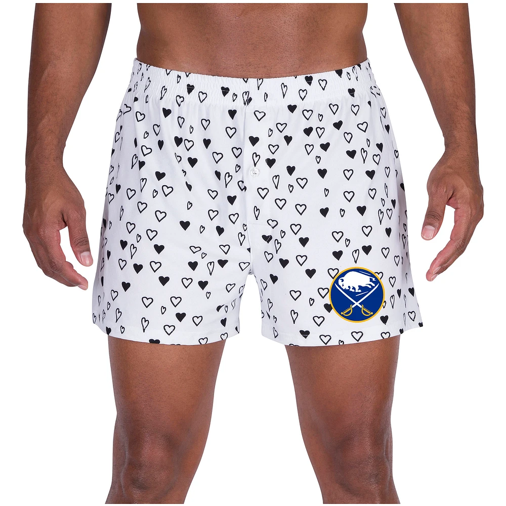 Men's Concepts Sport White Buffalo Sabres Epiphany All Over Print Knit Boxers