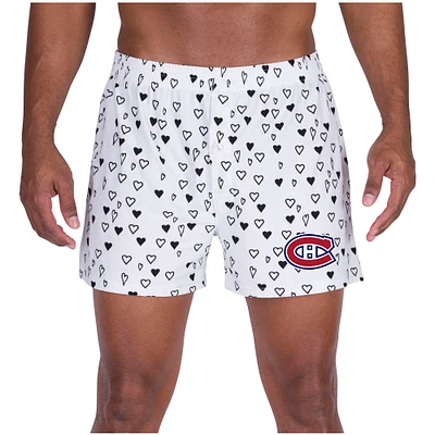 Men's Concepts Sport White Montreal Canadiens Epiphany All Over Print Knit Boxers