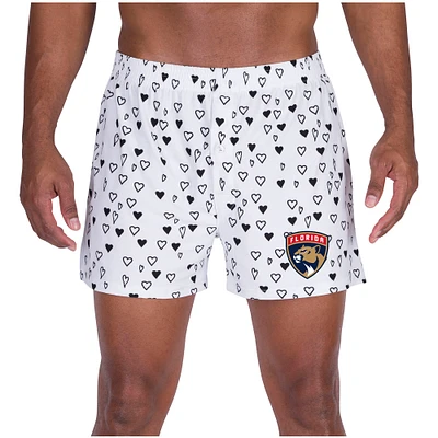 Men's Concepts Sport White Florida Panthers Epiphany All Over Print Knit Boxers