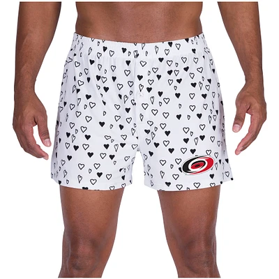 Men's Concepts Sport White Carolina Hurricanes Epiphany All Over Print Knit Boxers