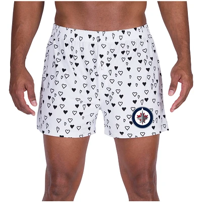 Men's Concepts Sport White Winnipeg Jets Epiphany All Over Print Knit Boxers