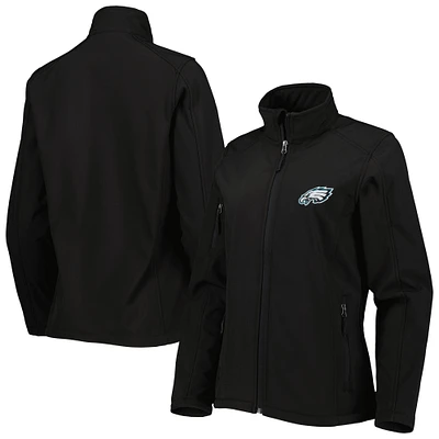 Women's Dunbrooke Black Philadelphia Eagles Sonoma Softshell Full-Zip Jacket