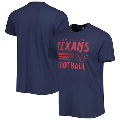 Men's '47 Navy Houston Texans Wordmark Rider Franklin T-Shirt