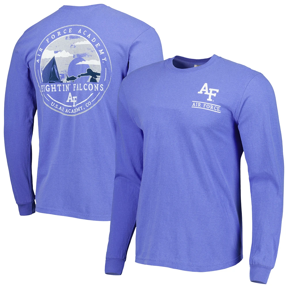 Men's Royal Air Force Falcons Circle Campus Scene Long Sleeve T-Shirt