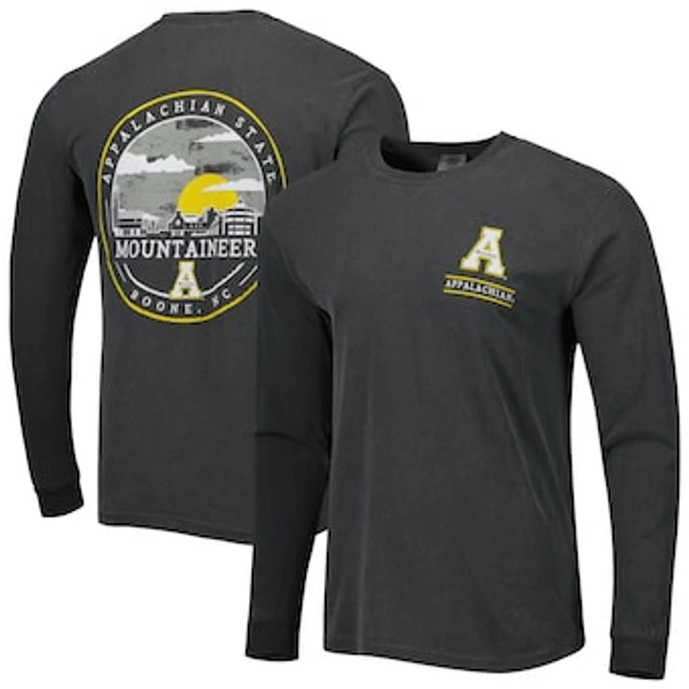 Men's Black Appalachian State Mountaineers Circle Campus Scene Long Sleeve T-Shirt