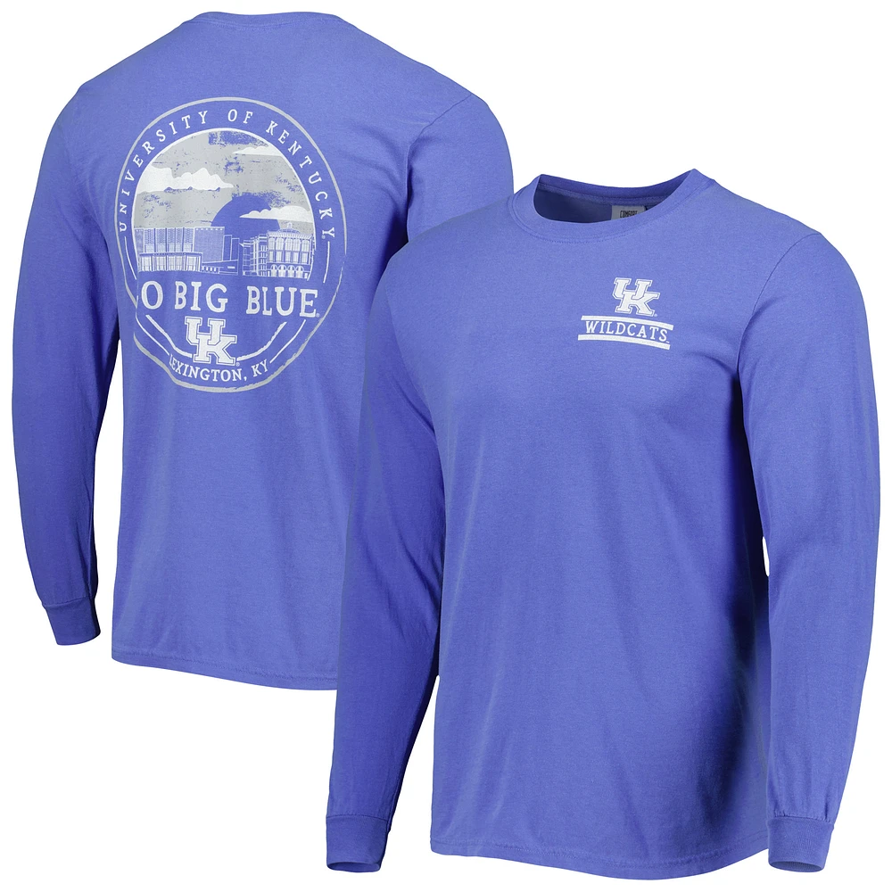 Men's Royal Kentucky Wildcats Circle Campus Scene Long Sleeve T-Shirt