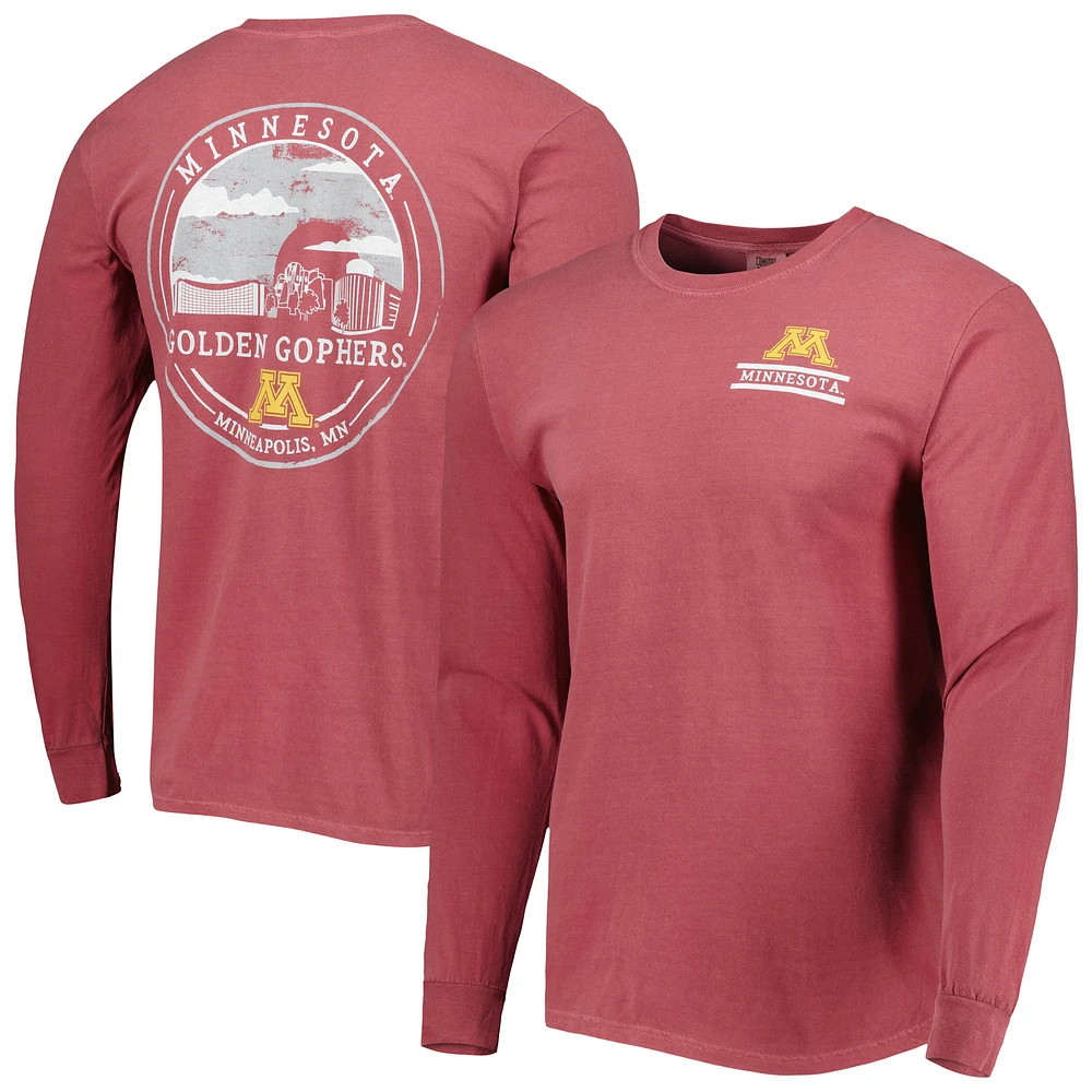 Men's Maroon Minnesota Golden Gophers Circle Campus Scene Long Sleeve T-Shirt