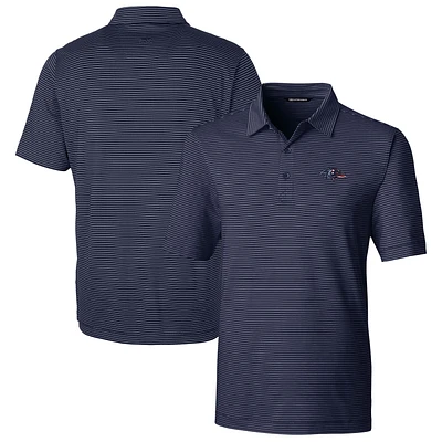 Men's Cutter & Buck Navy Baltimore Ravens Forge Pencil Stripe Polo