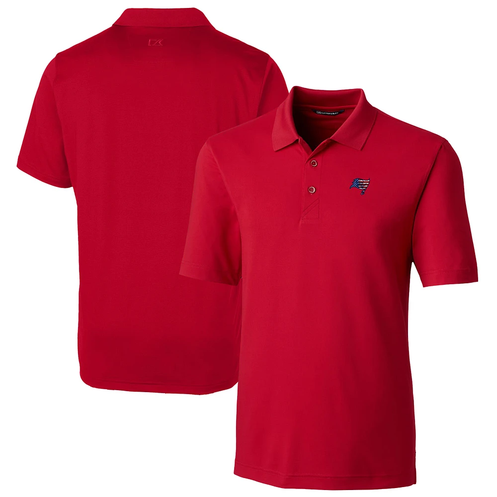 Men's Cutter & Buck Red Tampa Bay Buccaneers Big & Tall Forge Stretch Polo
