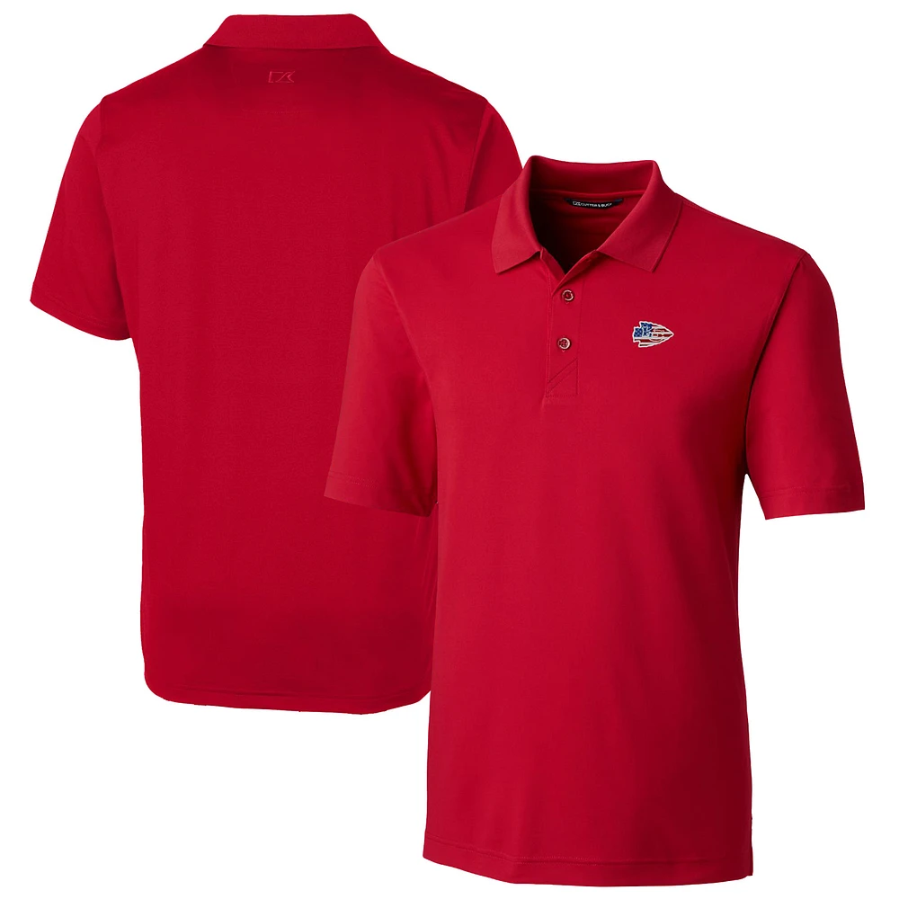 Men's Cutter & Buck Red Kansas City Chiefs Big & Tall Team Forge Stretch Polo