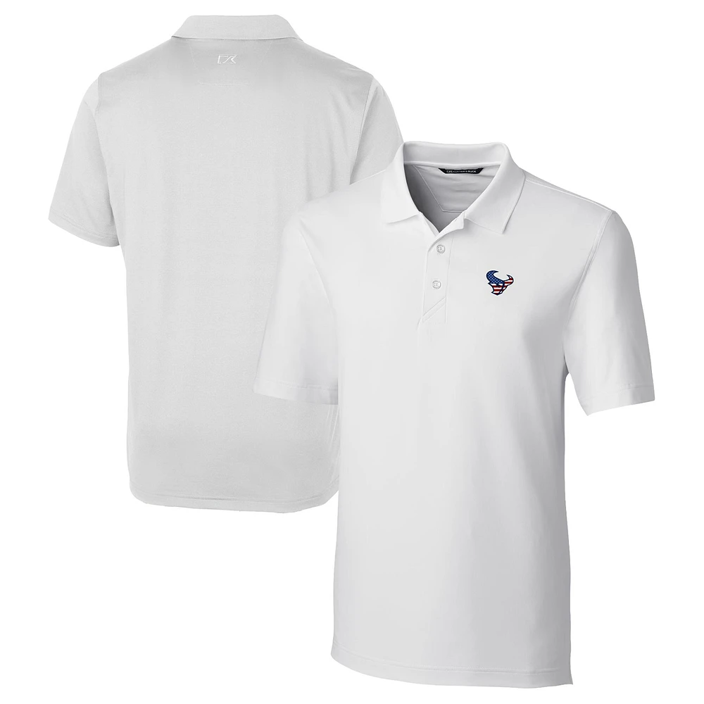 Men's Cutter & Buck White Houston Texans Big Tall Team Forge Stretch Polo
