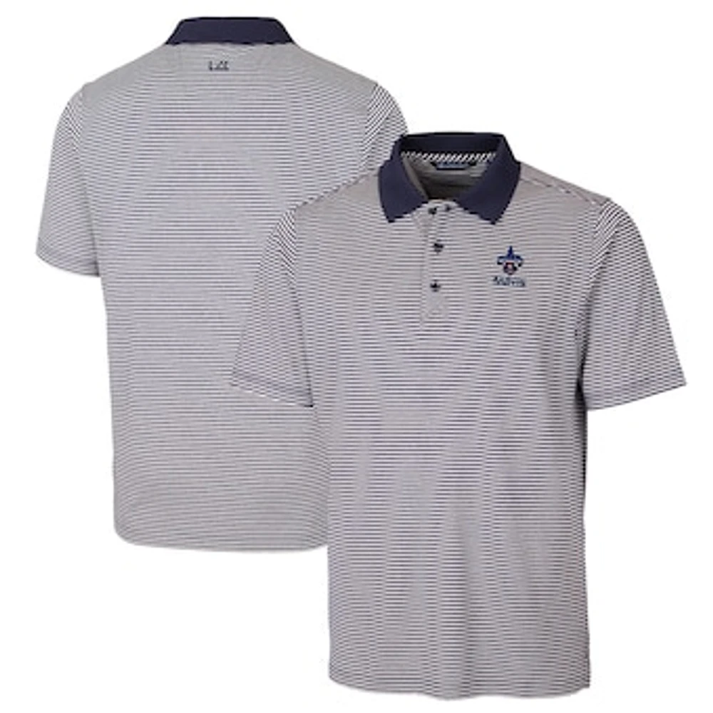 Men's Cutter & Buck Navy New Orleans Saints Big & Tall Forge Tonal Stripe Stretch Polo