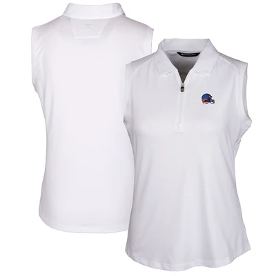 Women's Cutter & Buck White Cleveland Browns Forge DryTec Stretch Sleeveless Polo