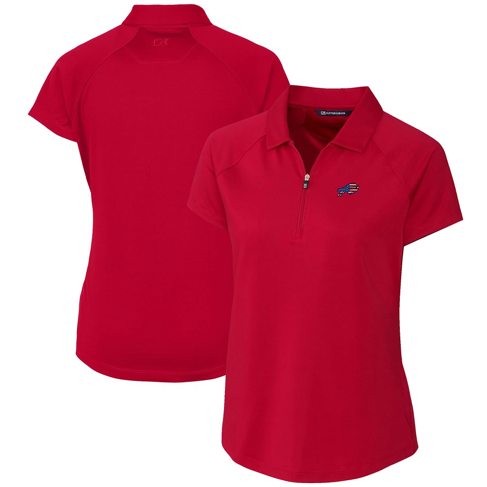 Women's Cutter & Buck Cardinal Buffalo Bills Forge Stretch Polo