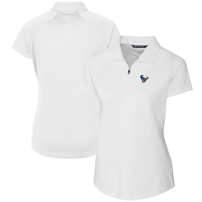 Women's Cutter & Buck White Houston Texans Forge Stretch Polo