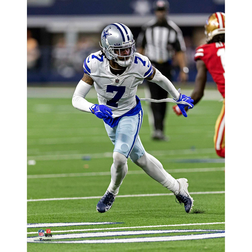 Trevon Diggs Dallas Cowboys Unsigned Plays Defense NFL Wild Card vs San Francisco 49ers Photograph