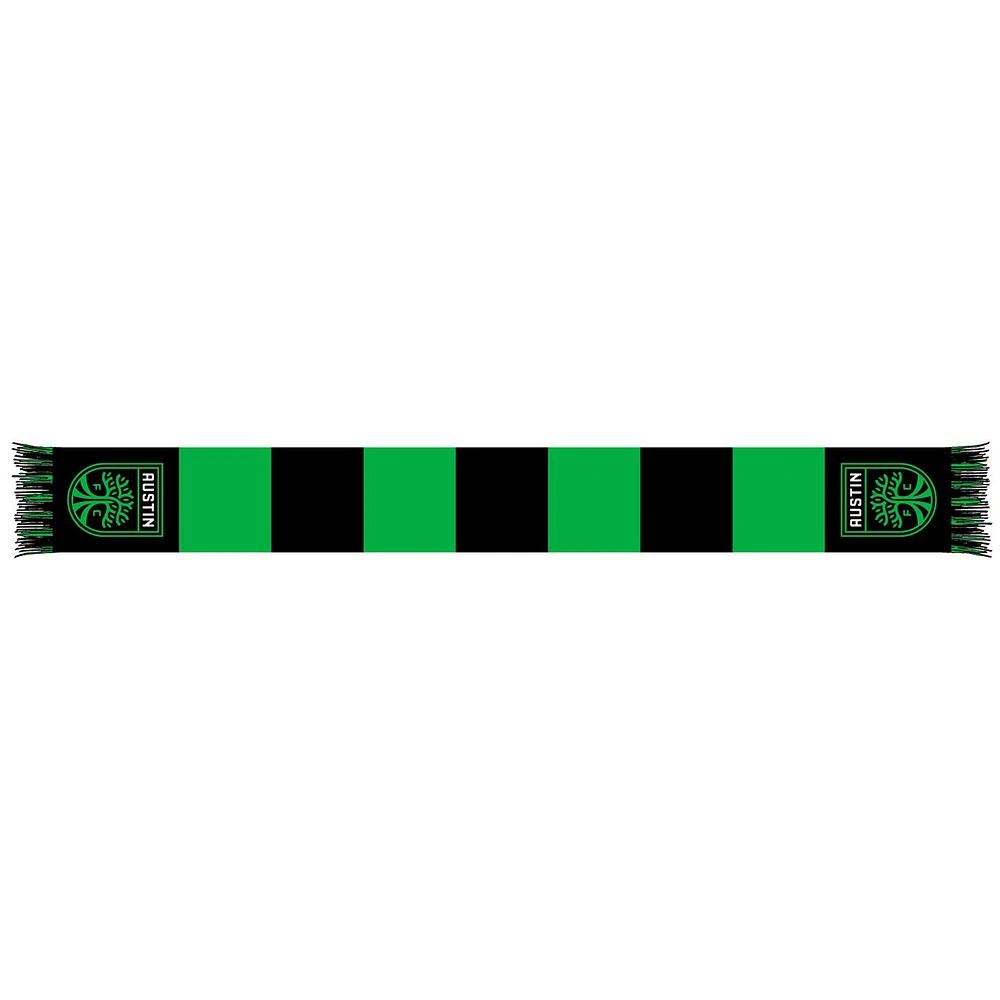 Black/Green Austin FC Team Bar Knit Scarf