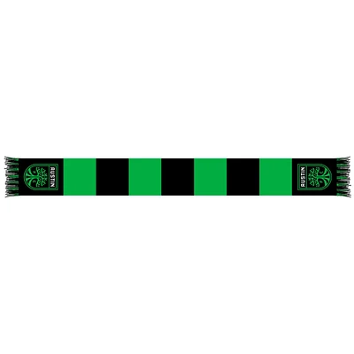 Black/Green Austin FC Team Bar Knit Scarf