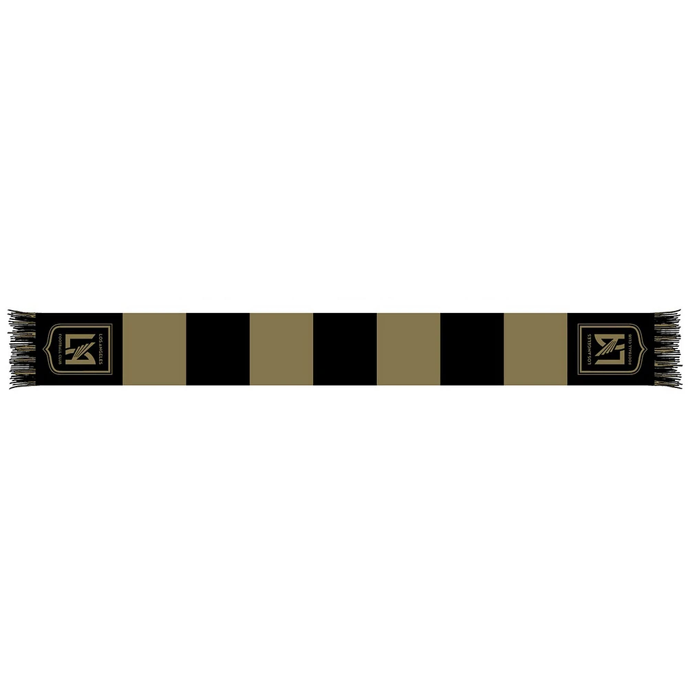 Black/Gold LAFC Team Bar Knit Scarf