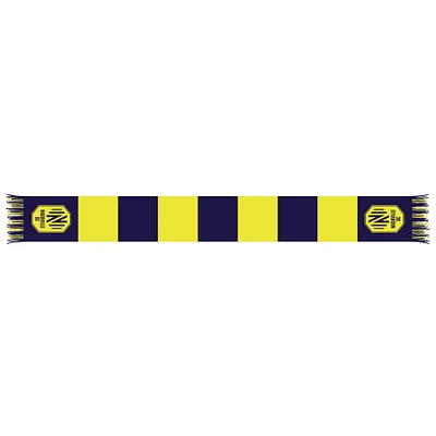 Navy/Yellow Nashville SC Team Bar Knit Scarf
