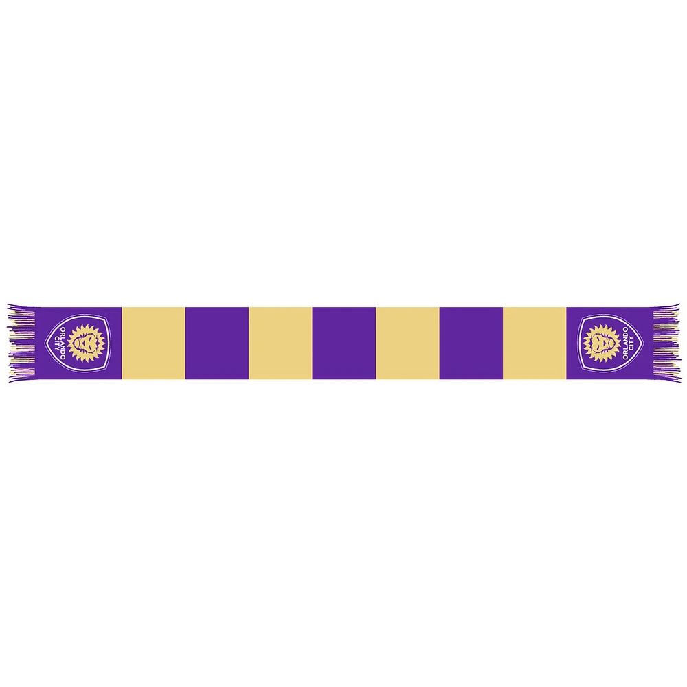 Purple/Gold Orlando City SC Team Bar Knit Scarf