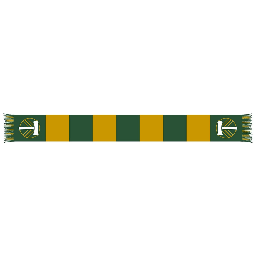 Green/Yellow Portland Timbers Team Bar Knit Scarf