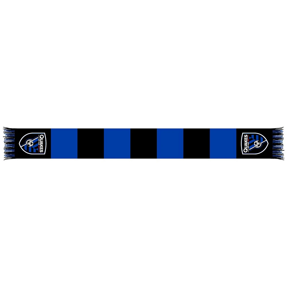 Black/Blue San Jose Earthquakes Team Bar Knit Scarf