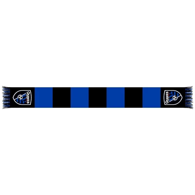 Black/Blue San Jose Earthquakes Team Bar Knit Scarf