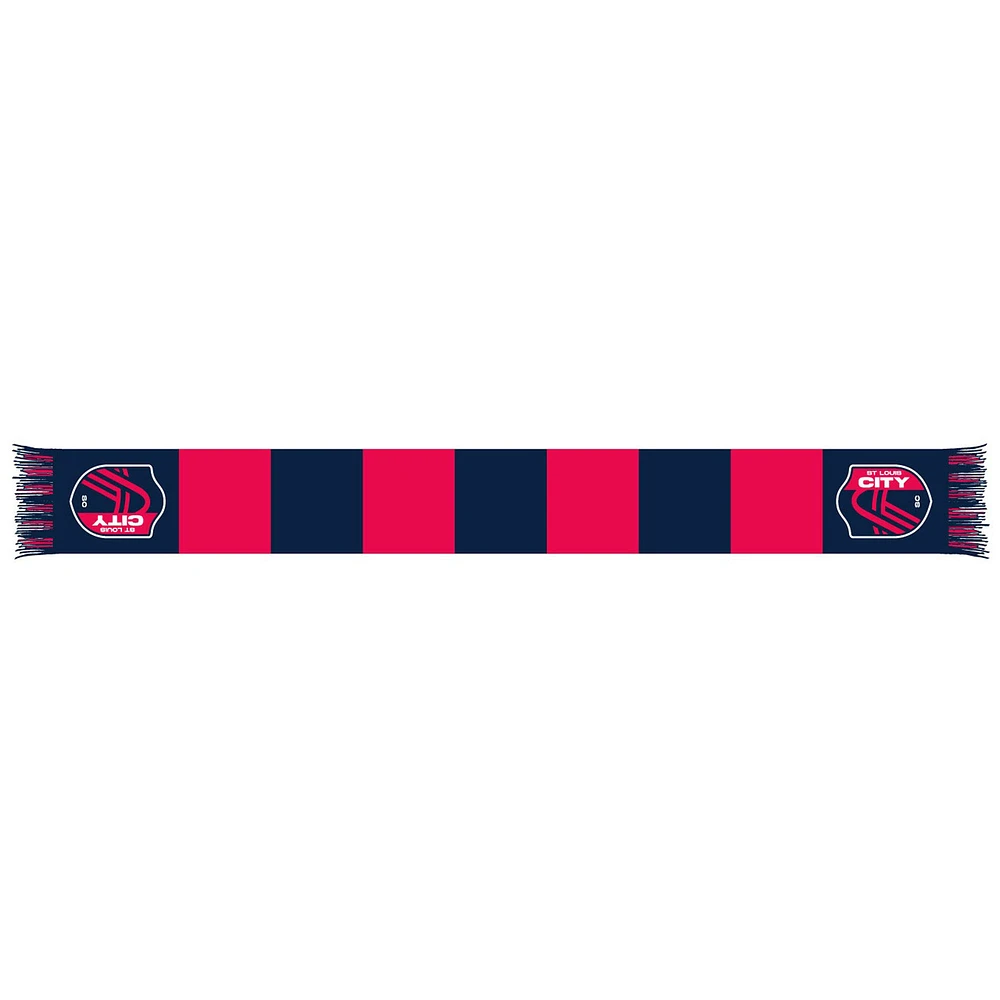 Navy/Red St. Louis City SC Team Bar Knit Scarf