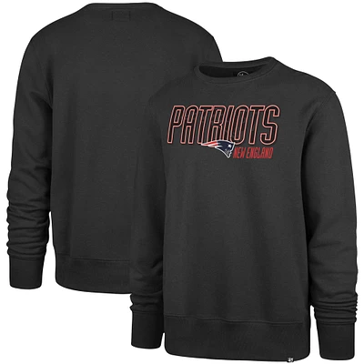 Men's '47 Charcoal New England Patriots Locked In Headline Pullover Sweatshirt