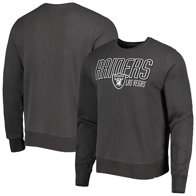 Men's '47 Charcoal Las Vegas Raiders Locked Headline Pullover Sweatshirt