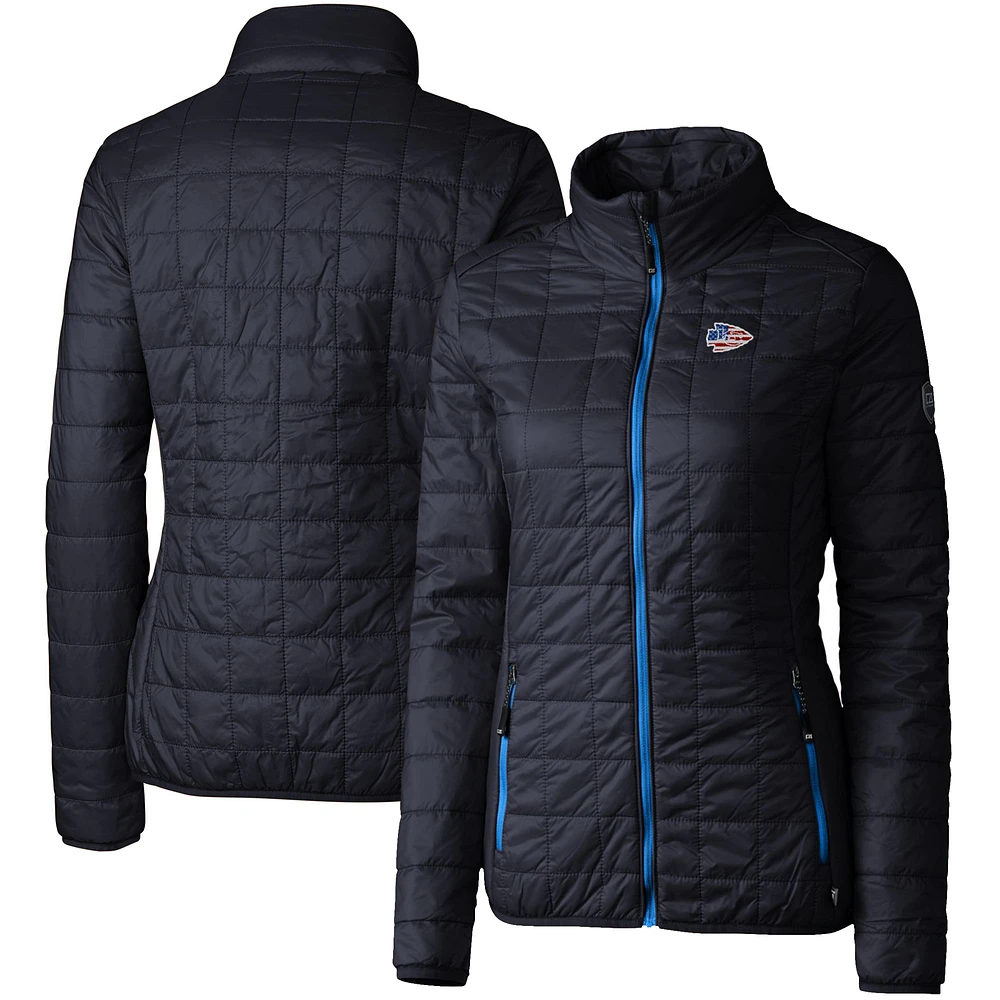 Women's Cutter & Buck Navy Kansas City Chiefs Rainier Full-Zip Puffer Jacket