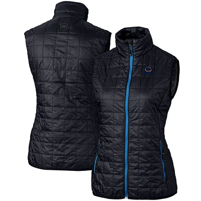 Women's Cutter & Buck Navy Chicago Bears Rainier PrimaLoft Eco Full-Zip Puffer Vest