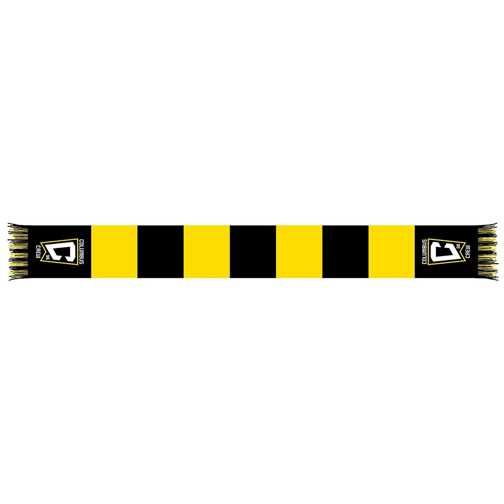 Yellow/Black Columbus Crew Team Bar Knit Scarf