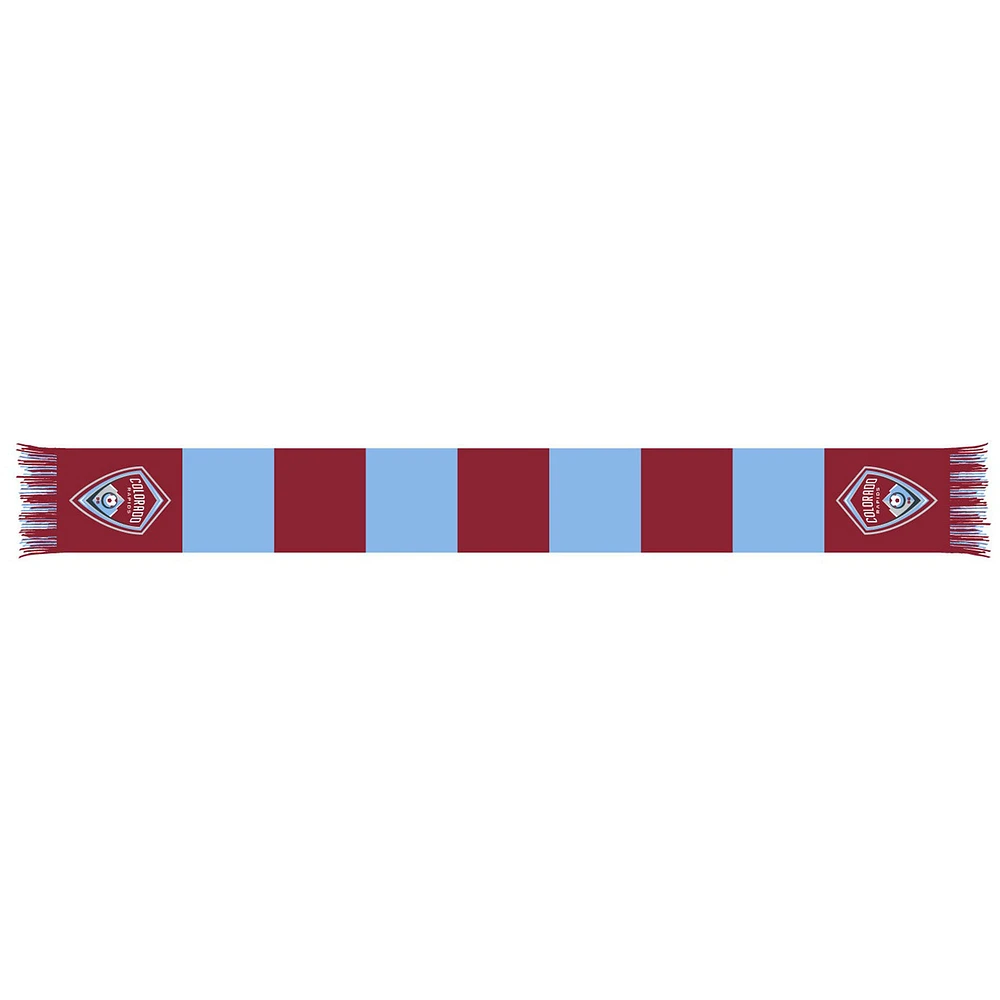Burgundy/Sky Blue Colorado Rapids Team Bar Knit Scarf