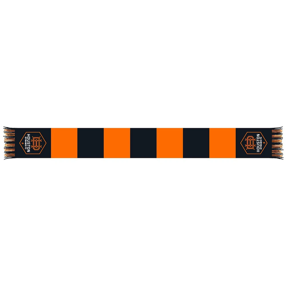 Orange/Black Houston Dynamo FC Team Bar Knit Scarf