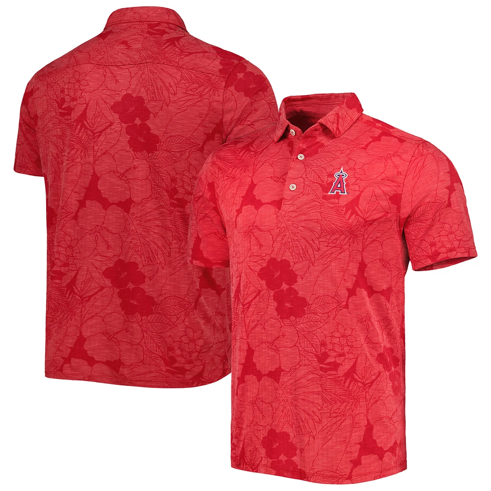 Men's Tommy Bahama Red Los Angeles Angels Blooms Polo