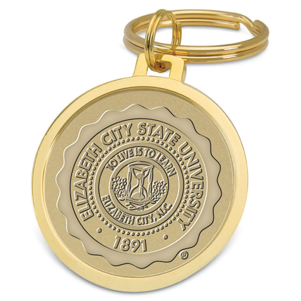 Gold ECSU Vikings Split-Wire Key Ring