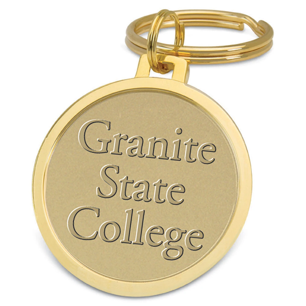 Gold Granite State College Split-Wire Key Ring