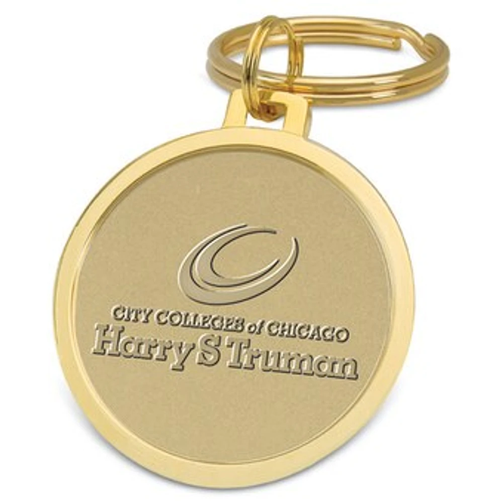 Gold Harry S Truman College Falcons Split-Wire Key Ring