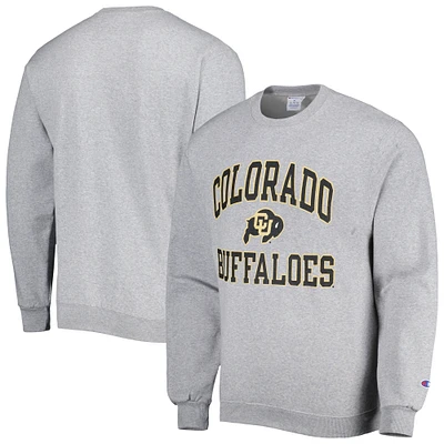 Men's Champion Heather Gray Colorado Buffaloes High Motor Pullover Sweatshirt