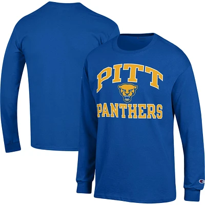 Men's Champion Royal Pitt Panthers High Motor Long Sleeve T-Shirt