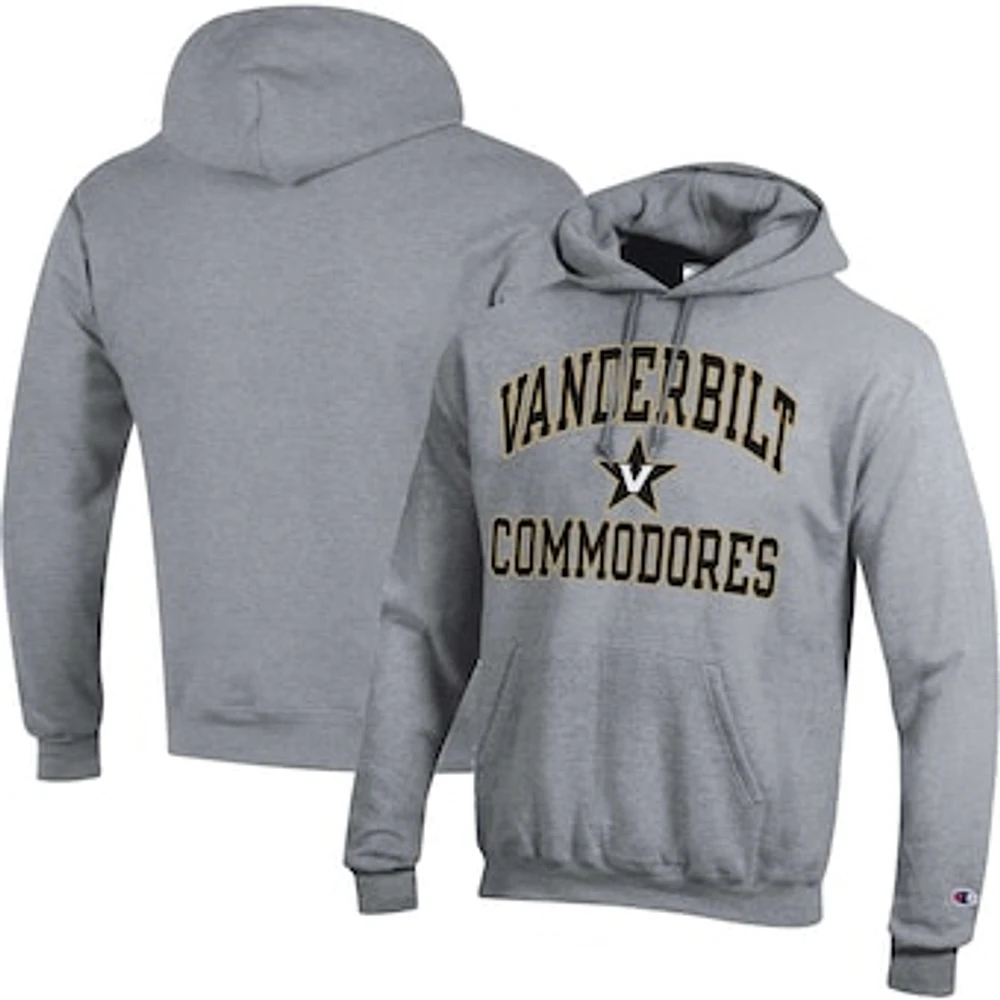 Men's Champion Heather Gray Vanderbilt Commodores High Motor Pullover Hoodie
