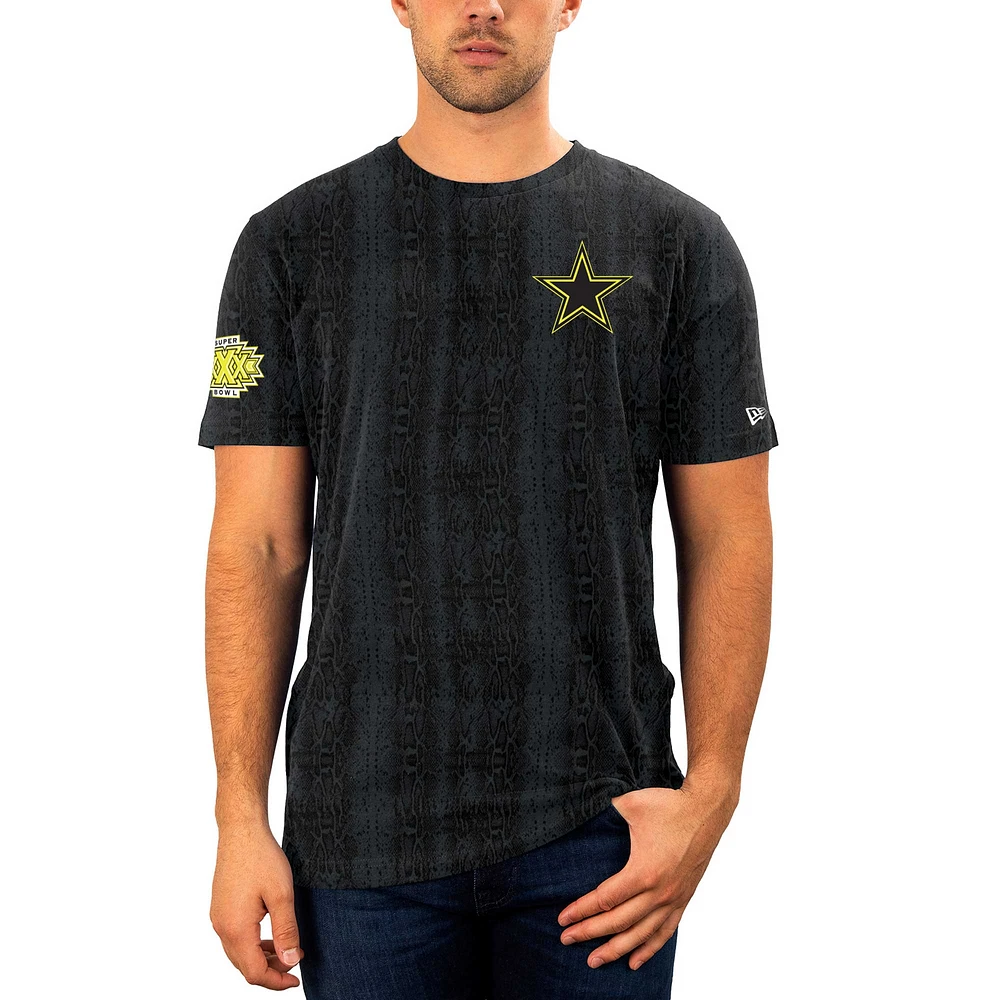 Men's New Era Black Dallas Cowboys Summer Pop Snake T-Shirt