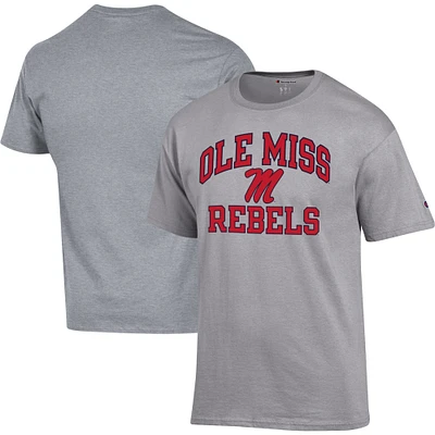 Men's Champion Heather Gray Ole Miss Rebels High Motor T-Shirt