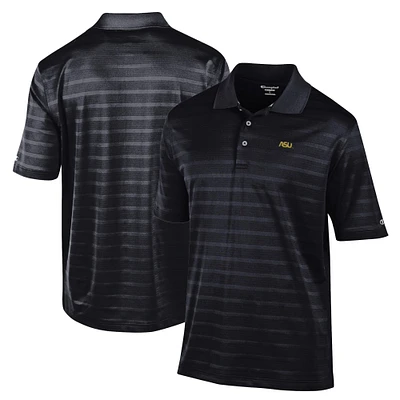 Men's Champion Black Alabama State Hornets Relaxed Fit Textured Solid Polo