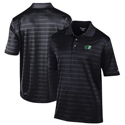 Men's Champion Black Binghamton Bearcats Relaxed Fit Textured Solid Polo